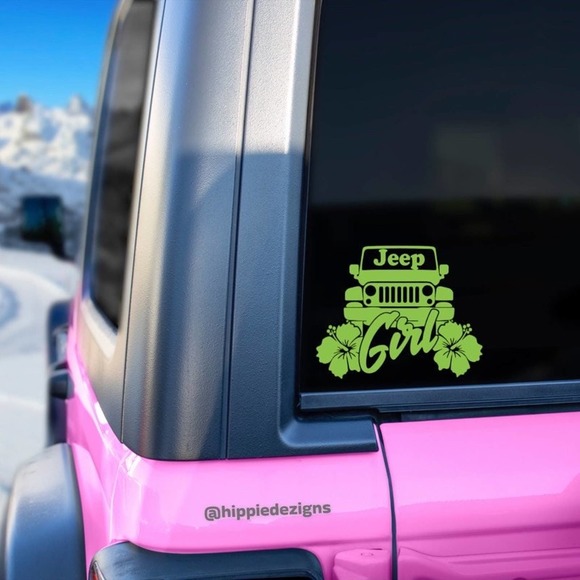 Tie Dye Jeep Girl Vinyl Decal | Jeep Decal For Women - Picture 7 of 13